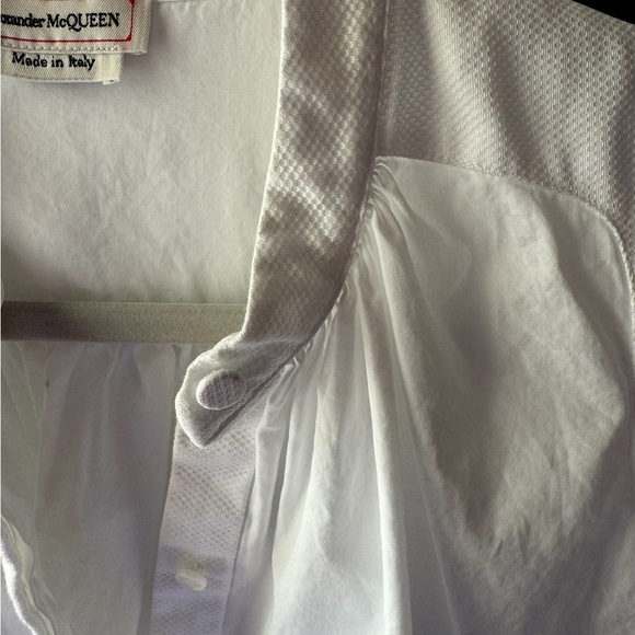 Alexander McQueen White Crisp Cotton Dress - Picture 4 of 8